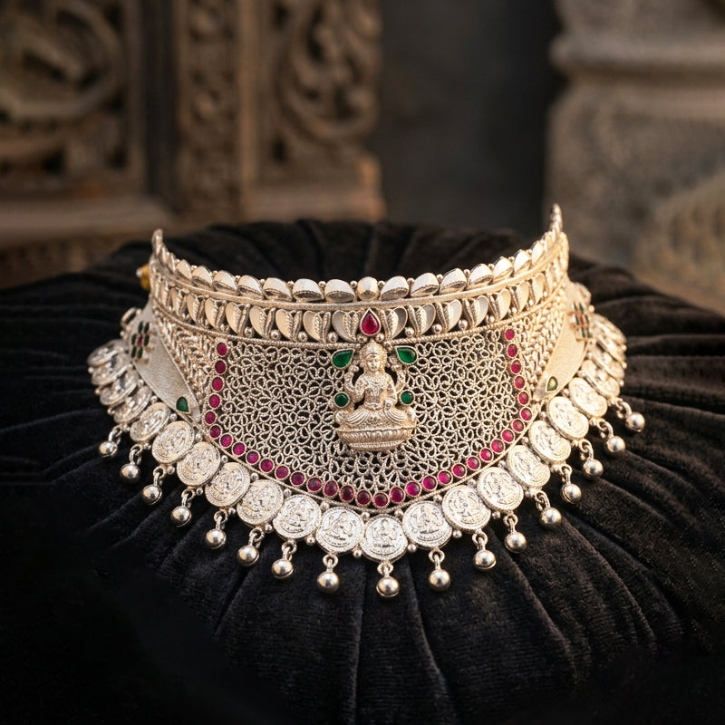 White Silver Choker