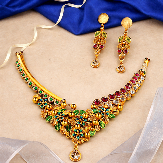Pahadi Vanlata Shringar Necklace Set
