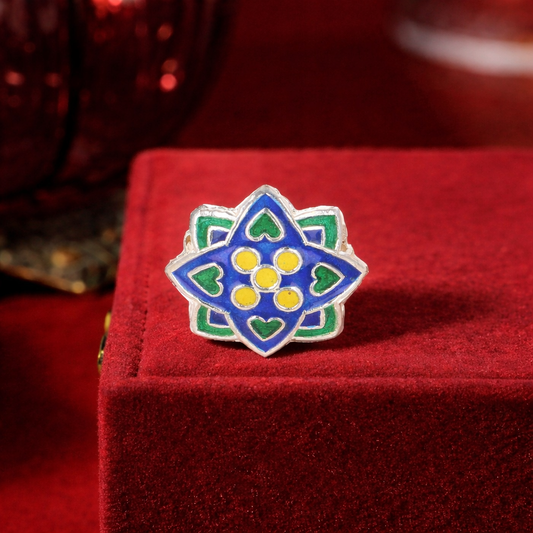 Navrang Pushp Enamel Ring