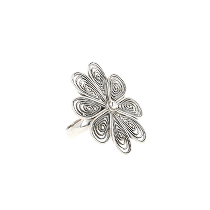 Pankhud-Ghera Silver Ring