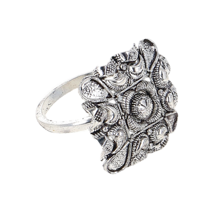 Chaal-Ghumav Silver Ring