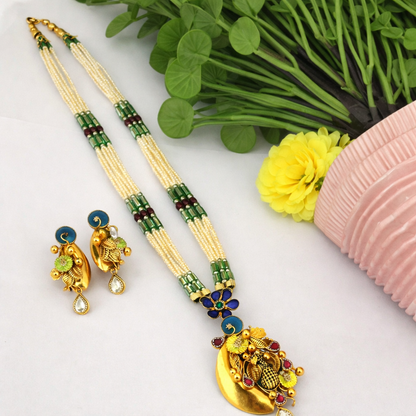 Panchachuli Mayurmaal Necklace Set