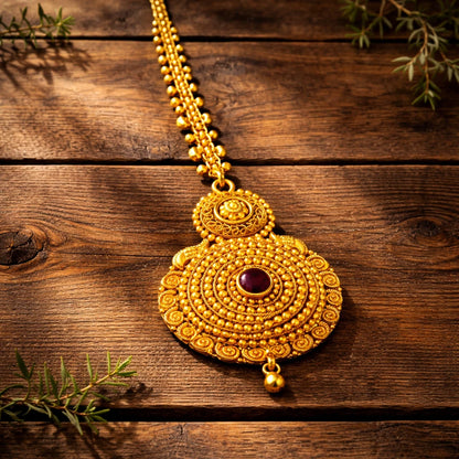 Nanda Chakra Maang Tikka
