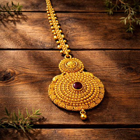 Nanda Chakra Maang Tikka