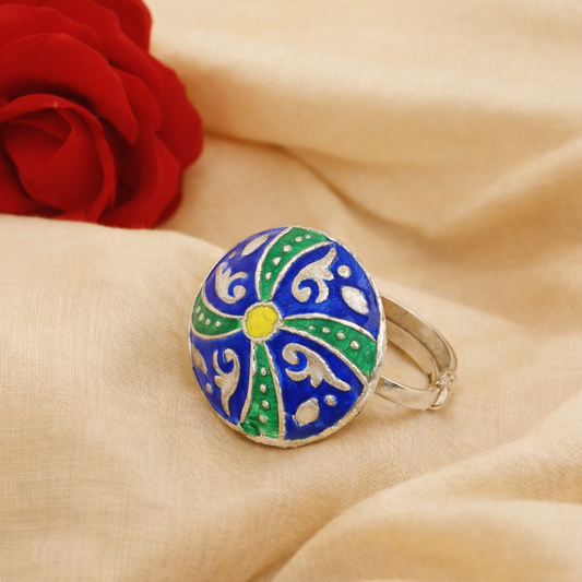 Neelkamal Viraasat Enamel Ring
