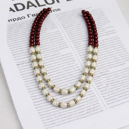 Himalayan Royal Silver Bead Necklace