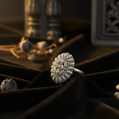 Saaj-Bhar Silver Ring
