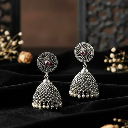 Shailprerna Silver Jhumki