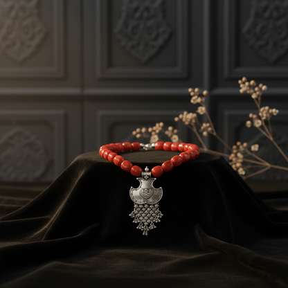 Pauri-Peak Scarlet Necklace