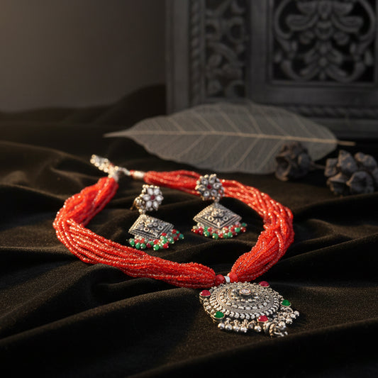 Devgarhi Rang Sutra Necklace Set