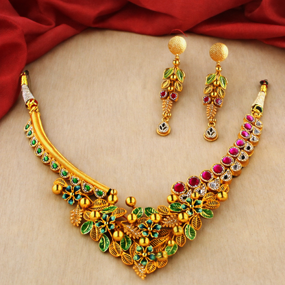 Pahadi Vanlata Shringar Necklace Set