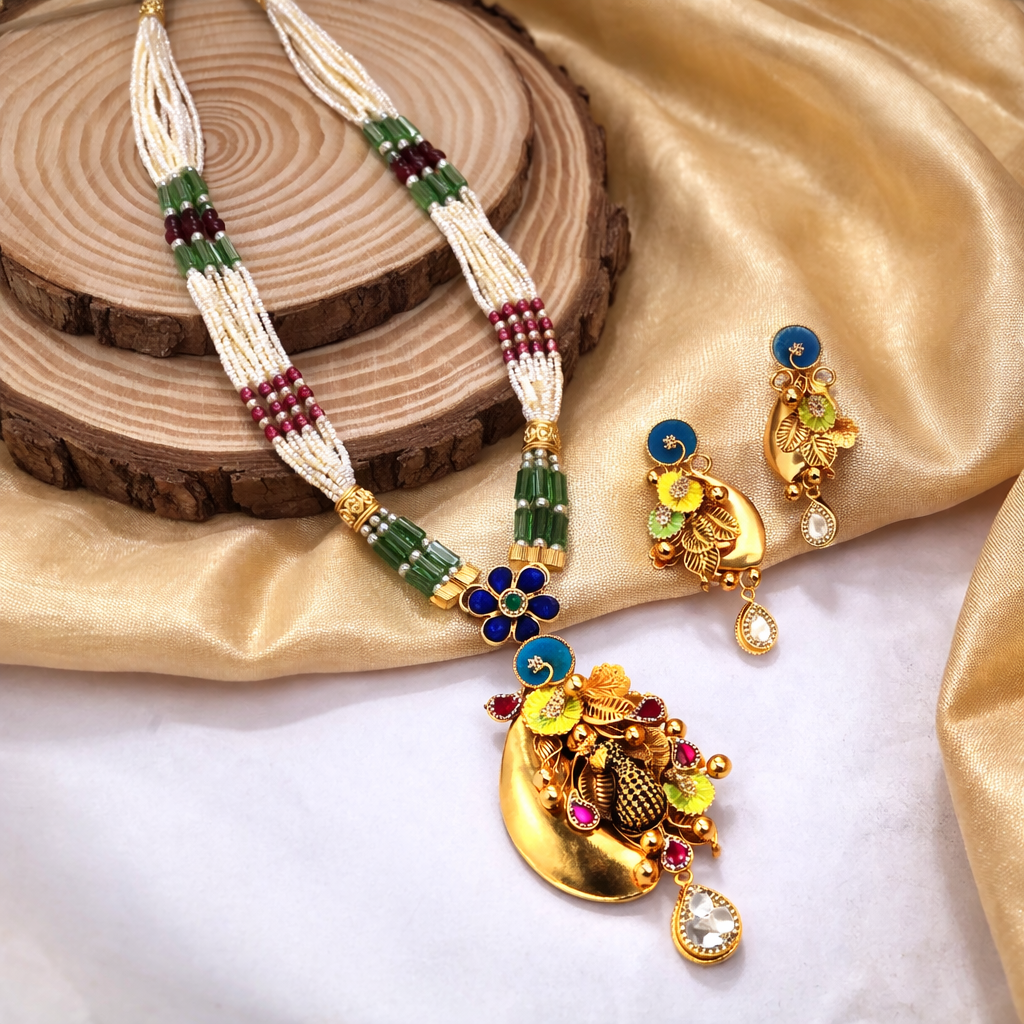 Panchachuli Mayurmaal Necklace Set