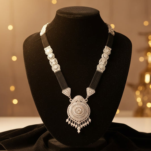 Chandrika Silver Necklace