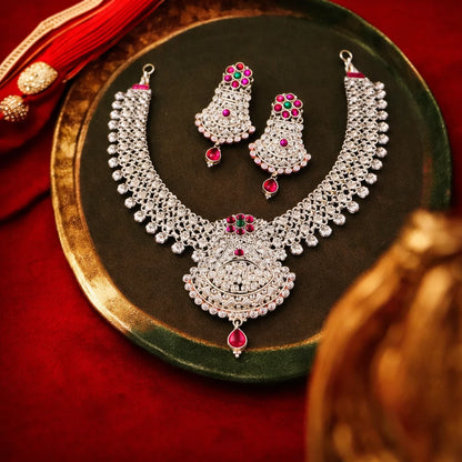 Pahadi Chandrika Rajat Necklace Set