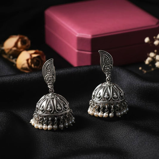 Shaili Silver Jhumki