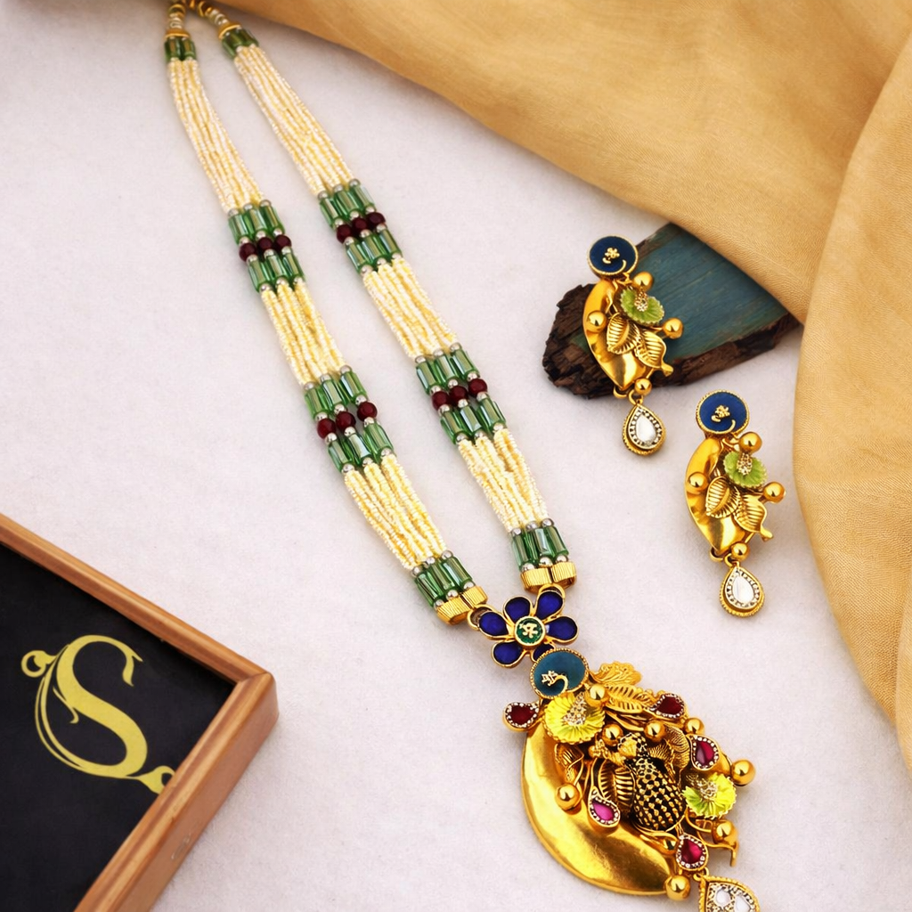 Panchachuli Mayurmaal Necklace Set