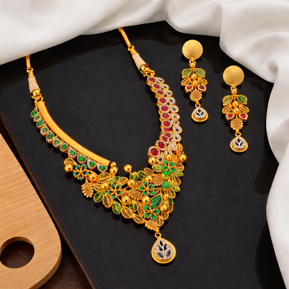 Pahadi Vanlata Shringar Necklace Set