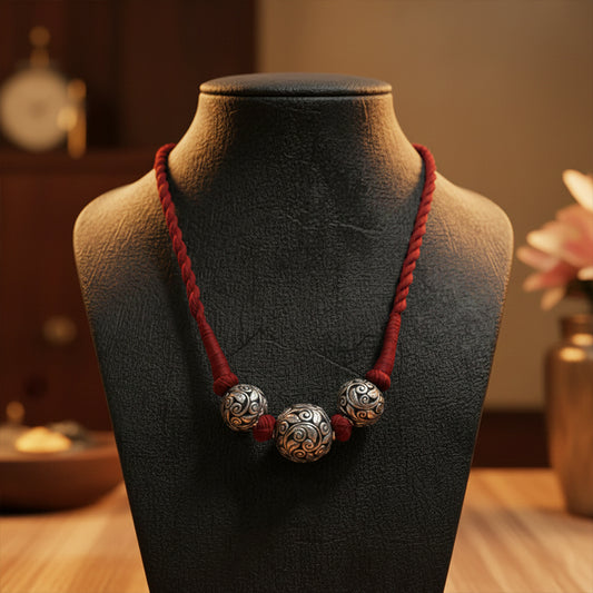 Trikhand Laal Necklace