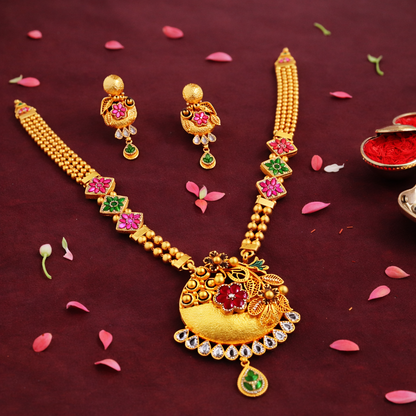 Auli Chandrika Pushp Haar Set