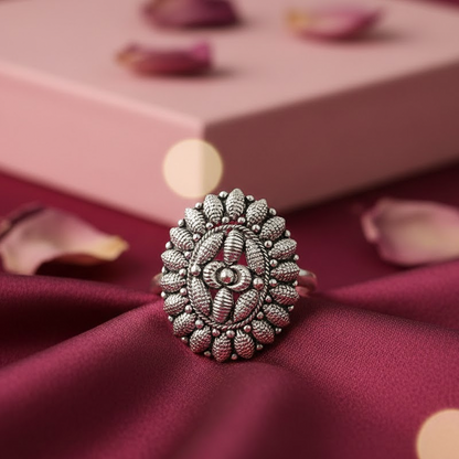 Saaj-Bhar Silver Ring