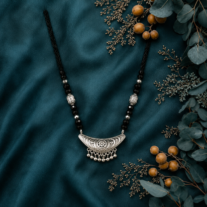 Patal Bhuvaneshwari White Silver Mangalsutra