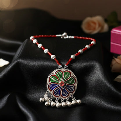 Lokmala Silver Necklace
