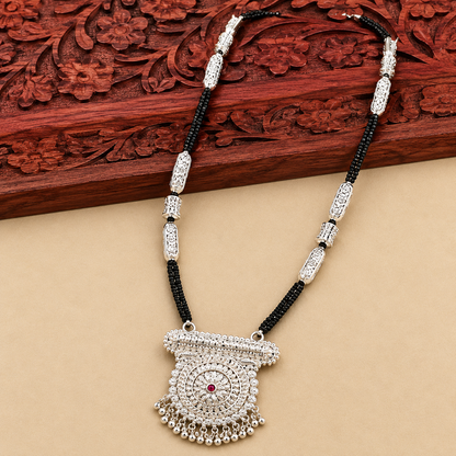 Nanda Vriksha White Silver Mangalsutra