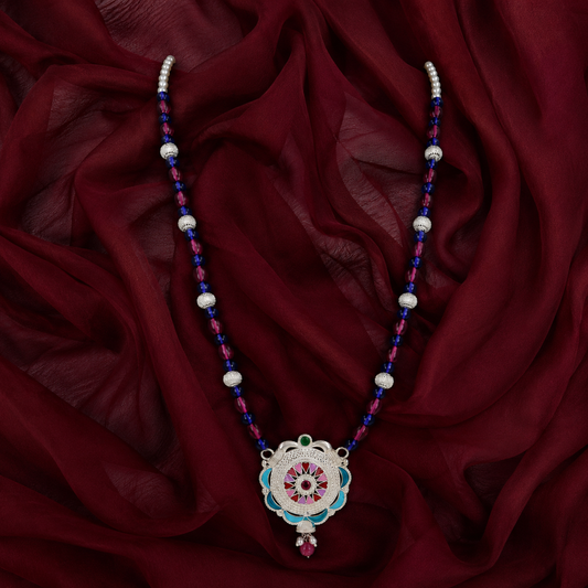 Neelkanthi Jyotsna White Silver Mangalsutra