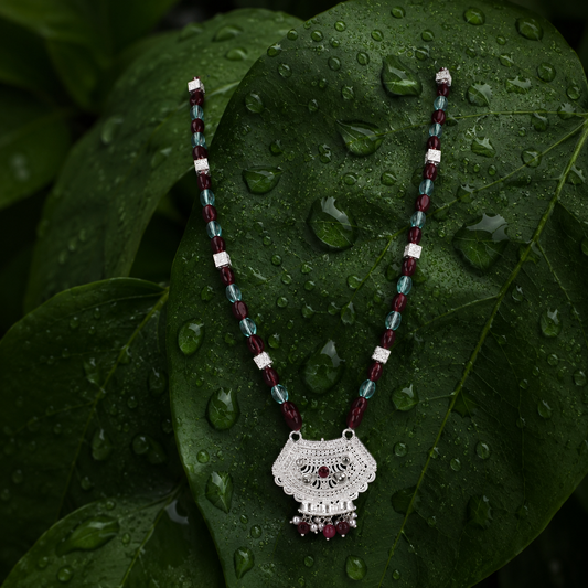 Pindari Prerna White Silver Mangalsutra
