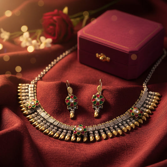 Kedar Kamal Necklace Set