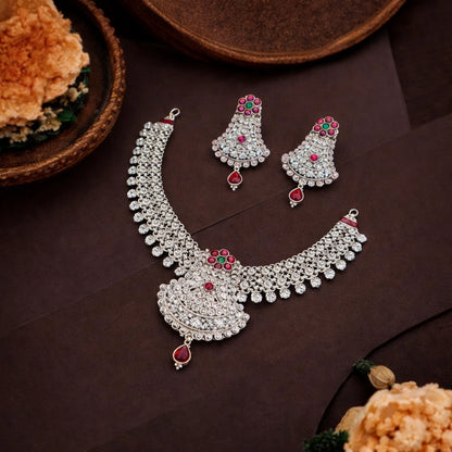 Pahadi Chandrika Rajat Necklace Set