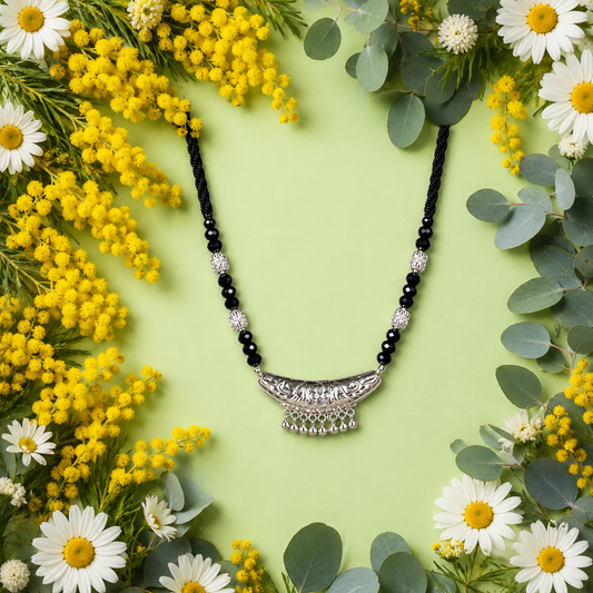 Jageshwari Rajnidhi White Silver Mangalsutra
