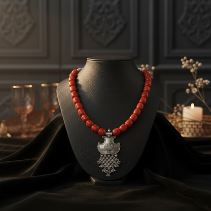 Pauri-Peak Scarlet Necklace
