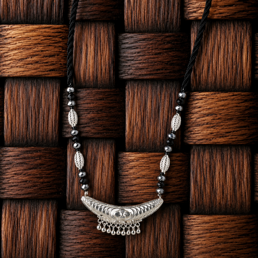 Chopta Himjyoti White Silver Mangalsutra