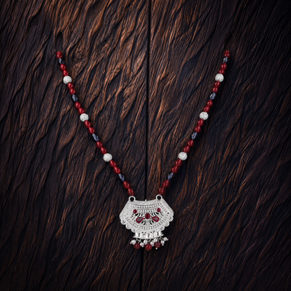 Burasi Raga White Silver Mangalsutra
