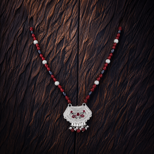 Burasi Raga White Silver Mangalsutra