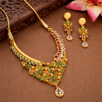 Pahadi Vanlata Shringar Necklace Set