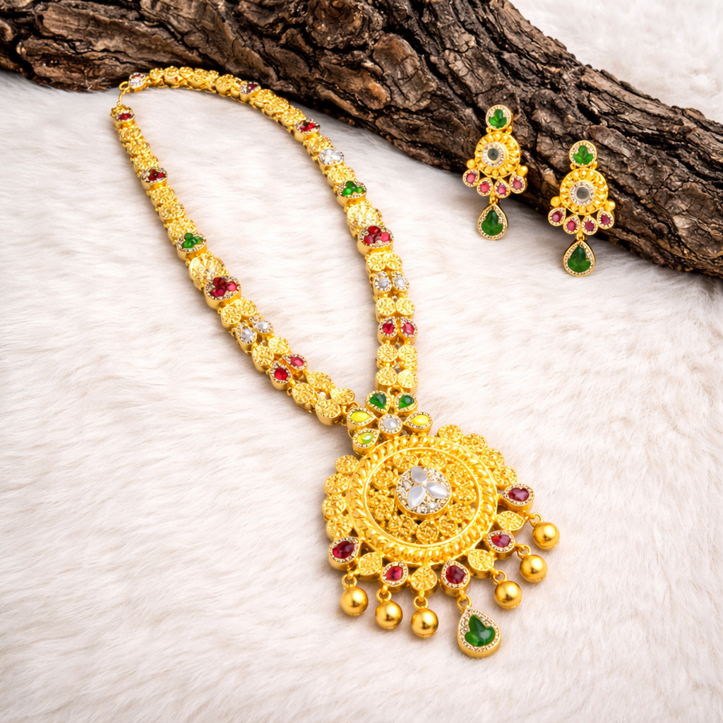 Trishul Parvati Rajratna Haar Set