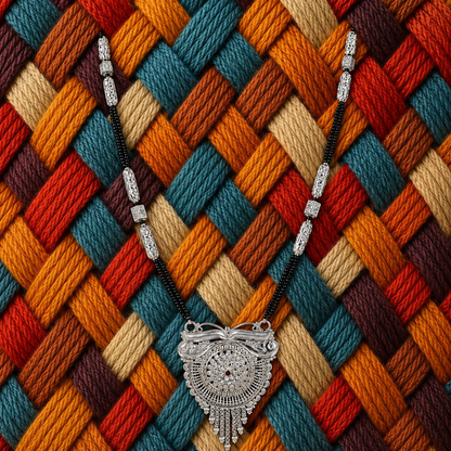Jageshwari Prabha White Silver Mangalsutra