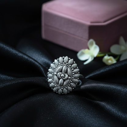 Saaj-Bhar Silver Ring