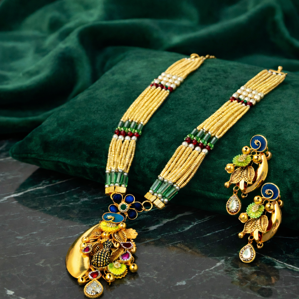 Panchachuli Mayurmaal Necklace Set