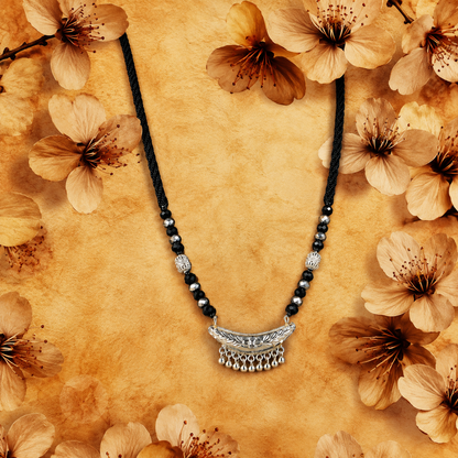 Buransh Vaidehi White Silver Mangalsutra