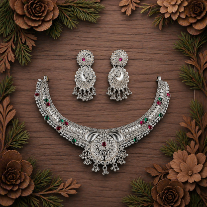 Garhwali Chandrika Rajat Haar Set
