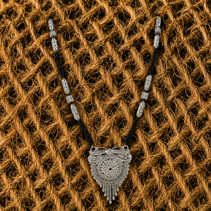 Jageshwari Prabha White Silver Mangalsutra