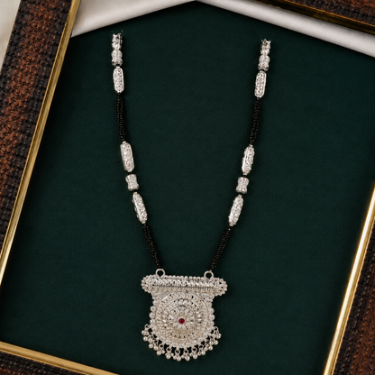 Nanda Vriksha White Silver Mangalsutra