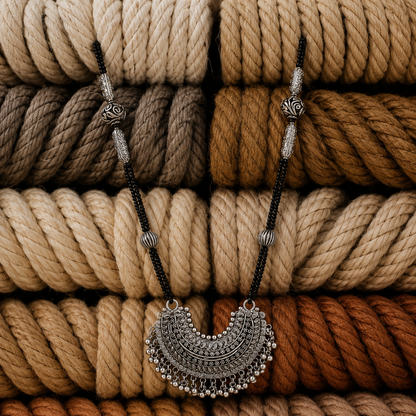 Buransh Vamika Antique Silver Mangalsutra
