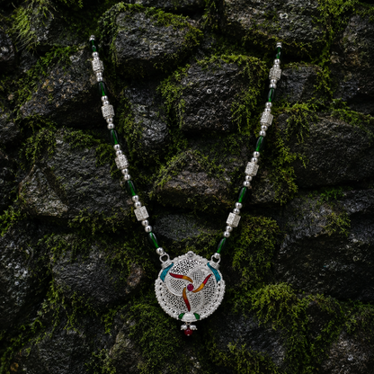 Nanda Vartika White Silver Mangalsutra
