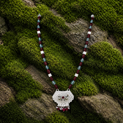 Pindari Prerna White Silver Mangalsutra