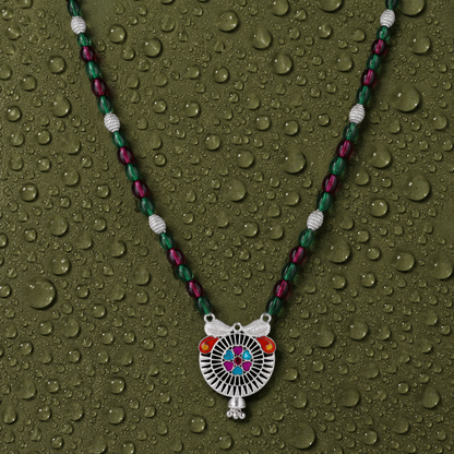 Binsar Rangjyoti White Silver Mangalsutra