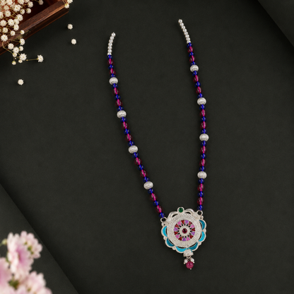 Neelkanthi Jyotsna White Silver Mangalsutra
